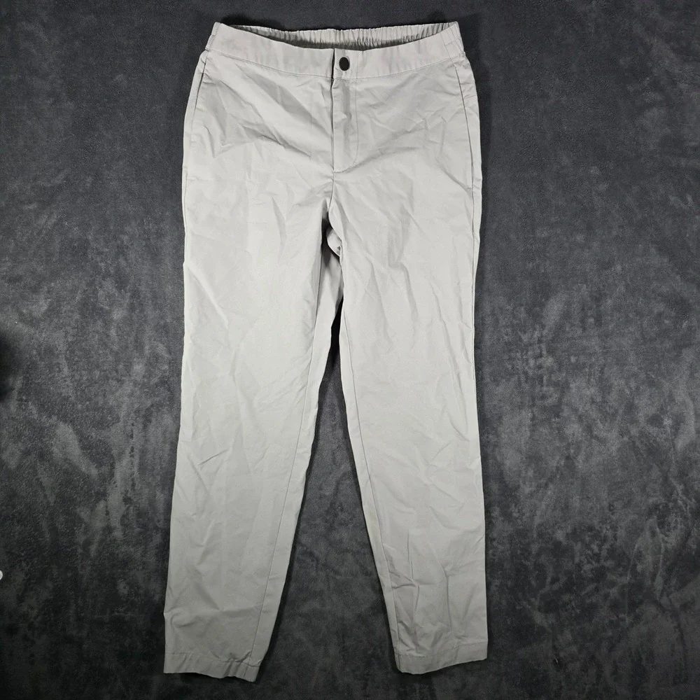 Banana Republic Mens Sz 30 Gray Athletic Fit‎ Drawstring Casual Pants Travel